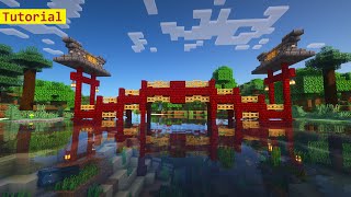 Minecraft Cómo construir un puente Japonés 🔨 [upl. by Ellenwahs]