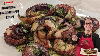 Grilled Octopus with Lemon and Herb Marinade [upl. by Anidam]