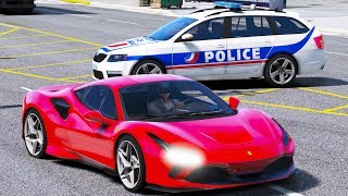 GTA 5 DÉLIT DE FUITE AVEC UNE FERRARI TRIBUTO 2020 [upl. by Elitnahc775]