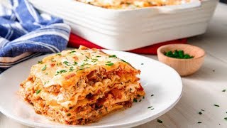 How To Make The Easiest Cheesiest Lasagna Ever  Delish Insanely Easy [upl. by Osnofledi]