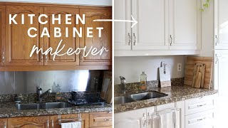 DIY KITCHEN MAKEOVER  Painted Kitchen Cabinets  Before amp After [upl. by Ailemor]