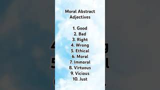 Moral abstract adjectives adjectives in english grammar english adjective education grammar yt [upl. by Rocky503]