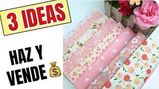 COSER PARA VENDER 3 IDEAS FÁCILES DE COSTURA  ORGANIZADOR de TELA FÁCIL Y RÁPIDO [upl. by Sadella]