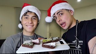 HICIMOS BROWNIES NAVIDEÑOS CON MI HERMANO final inesperado [upl. by Sairahcaz]