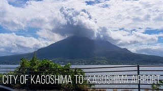 4K Japan Drive City of Kagoshima to Kagoshima Airport [upl. by Morganica314]