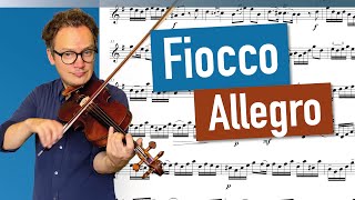 Fiocco Allegro in different Tempi  piano accompaniment  playalong  violin sheet music [upl. by Mohandas]