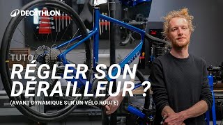 TUTO  Comment régler un dérailleur avant mécanique sur un vélo route  🚴 I Decathlon [upl. by Nivloc359]