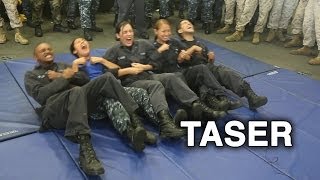 US Marines and Sailors Taser Training [upl. by Ariella]