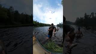 Backcountry whitewater paddle and fishing at Restoule River [upl. by Angle]