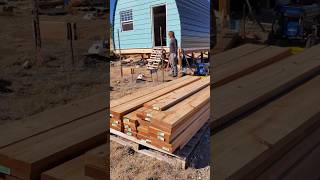 Arched Cabin  Starting the Front Deck Build offgrid cabin archedcabin rockymountains southpark [upl. by Asi]