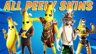 All Peely Skins Every Peely Outfit  Fortnite Battle Royale [upl. by Haland]