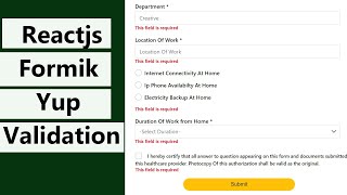 How do you create and validate forms in React using Formik and yup [upl. by Elizabet]