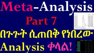 Systematic Review and MetaAnalysis Performing MetaAnalysis Part 7 Interesting Video in Amharic [upl. by Lanta]