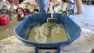 How to Hand Mix Epoxy Grout Using a Mortar Hoe [upl. by Lacee]