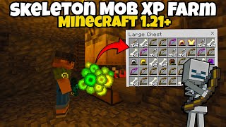 Easiest Skeleton Mob Spawner XP Farm in Minecraft 121  Minecraft Best Skeleton XP Farm [upl. by Nwahsaj171]