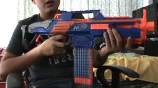 REVIEW en español NERF NSTRIKE ELITE RAPIDSTRIKE CS18  mods [upl. by Nelleoj416]