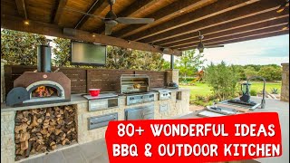 🔥 BBQ AREAS amp OUTDOOR KITCHEN 🔥 80 Ideas for inspiration [upl. by Karolyn]