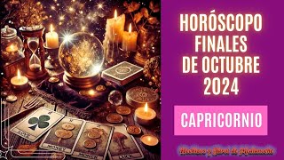 CAPRICORNIO ♑ ✨ DINERO AMOR Y SUERTE FINALES de OCTUBRE 2024✨💖🍀 Capricornio Tarot horoscopo [upl. by Vershen322]