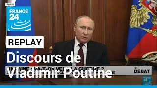 REPLAY  Vladimir Poutine sadresse à la nation russe lors dune allocution télévisée [upl. by Ireg22]