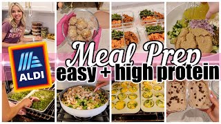 NEW EASY HIGH PROTEIN MEAL PREP SPRING 2024 ALDI MEAL PREP TIFFANI BEASTON HOMEMAKING 2024 [upl. by Nuawaj]