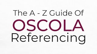 What is OSCOLA Referencing Style A Simple Referencing Guide [upl. by Herman]