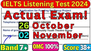 26 OCTOBER amp 2 NOVEMBER 2024 IELTS LISTENING TEST WITH ANSWERS  IELTS LISTENING  BC amp IDP [upl. by Hara]