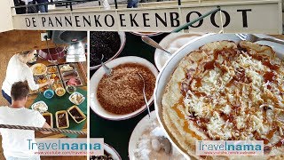 Eat as many PANCAKES as you want on BOAT TOUR in Rotterdam  PANNENKOEKENBOOT [upl. by Tiram807]