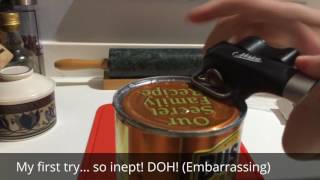 Can opener with NO sharp edges blade doesnt touch the food Clever design [upl. by Addy852]