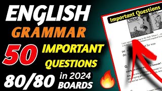 English Grammar Most Important Questions for Class 10 🔥  Class 10 English Paper [upl. by Liatrice153]