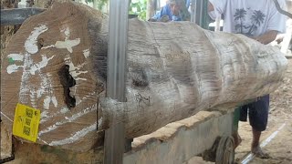 Pemilik kayu Jati ini Raup Keuntungan Fantastis💲Sawmill Kayu Jati perhutani Blora belah papan 5cm [upl. by Woodsum]