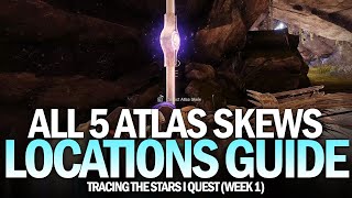 All 5 Atlas Skews Location Guide  Tracing the Stars I Week 1 Destiny 2 [upl. by Nodnart]