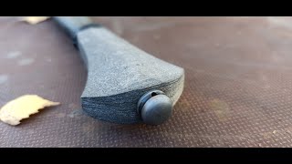 Making a pommel nut without a lathe for my damascus sword [upl. by Leacock]