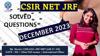 CSIRUGC NET JRF Questions Discussed December 2023 csirnetjrf lifesciences csir nta csirnet [upl. by Ardnauq]