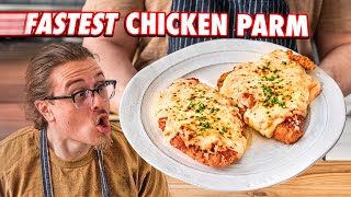 Making Chicken Parmesan Faster Than A Restaurant  But Faster [upl. by Botzow]