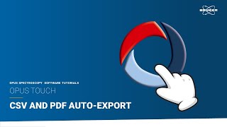 Automated PDF CSV and Datapoint Table export  OPUS TOUCH Tutorial  Getting Started 22 [upl. by Jasisa621]