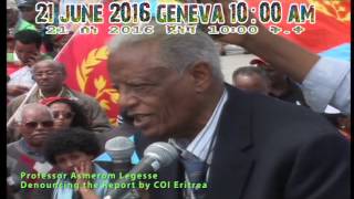 Professor Asmerom Legesse denouncing the COIE Report in Geneva [upl. by Arleyne]