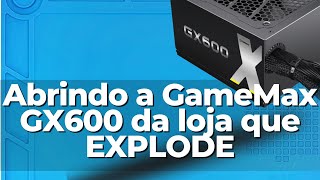 Abrindo a fonte GameMax GX600 [upl. by Treharne]