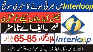 Interloop Limited Jobs 2023  Pakistan textails Faisalabad jobs  Faisalabad Jobs JobsAlarm [upl. by Yroj]