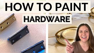 The Proper Way to Paint Drawer Pulls  Spray Painting Hardware and Hinges  Plus Extra Tips [upl. by Harat441]