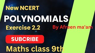 Polynomials  maths class 9 polynomials ex 22  new ncert [upl. by Whitby]