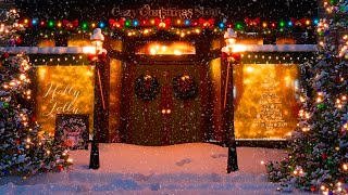 Classic Christmas Songs Playing in Festive Storefront  Cozy Christmas Ambience 🎄 [upl. by Sirc]