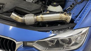 BMW 320i stage 1 n20b20 downamppipe ReChiptuning [upl. by Odrawde]