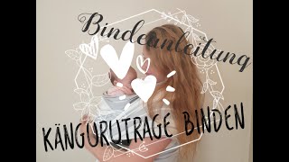 KängurutrageWickeltechnikBindeanleitungWie wickelt man TragetücherDidymos Babytragetuch wickeln [upl. by Ashlan]