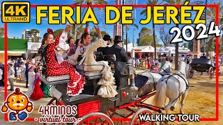 FERIA DE JEREZ 2024  4K UHD  Walking Virtual Tour Spain [upl. by Zailer]