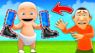 STEALING Daddys BODY PARTS in Roblox [upl. by Inman112]