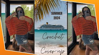 Handmade Crochet Cover Up Top  Summer 2024 [upl. by Newel]