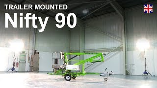 Nifty 90 Product Video  Trailer Mounted Cherry Picker from Niftylift [upl. by Simaj]