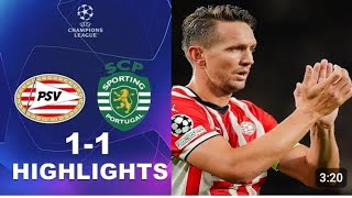 PSV Eindhoven vs Sporting cp 11 Highlights  UEFA Champions league [upl. by Doss369]