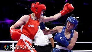 Jennifer Lozano falls to Pihla Kaivooja in 50kg boxing matchup  Paris Olympics  NBC Sports [upl. by Pacificas]