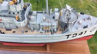 HMS Sir Kay 132 scale Armed Trawler Radio Controlled Model Boat [upl. by Davie911]